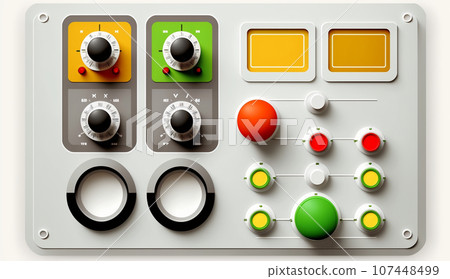 Control panel (operation panel): Colorful illustration style 107448499