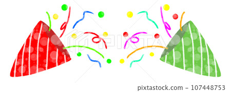 Cute cracker illustration material 2 color set [borderless] 107448753