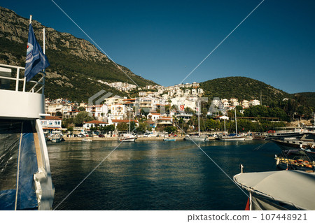 The harbour at Kas or Kash on the Mediterranean coast of Turkey - may 2023 The harbour at Kas or Kash on the Mediterranean coast of Turkey - may 2023 107448921