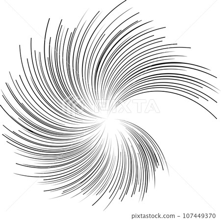 Hand-drawn spiral/circling line/tornado illustration 107449370