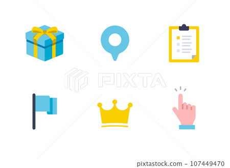 Business simple vector filled icon illustration set material 107449470