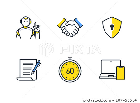 商業簡單向量線圖圖示插畫集素材 107450514