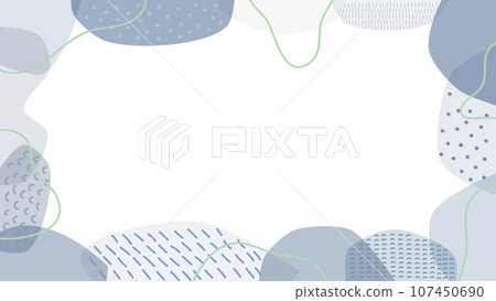Gray fluid shape and line drawing frame illustration Gray fluid shape and line drawing frame illustration 107450690
