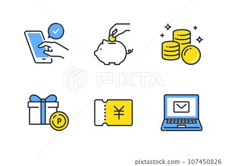 商業簡單向量線圖圖示插畫集素材 107450826