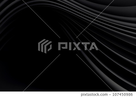 抽象黑色背景三維波背景 107450986