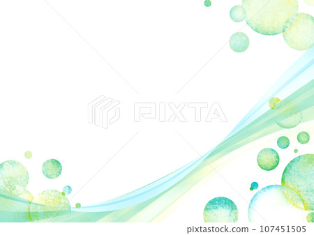 美麗的綠色氣泡和流線型框架 107451505