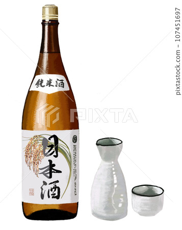 純米酒（1瓶棕色）附米畫） 107451697