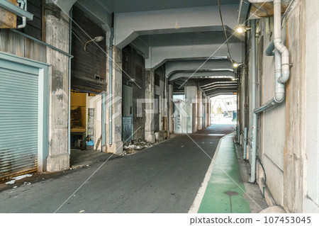 Under the elevated railway tracks around Hankyu Nakatsu Station, where you will feel like you have traveled back in time to the Showa era. Under the elevated railway tracks around Hankyu Nakatsu Station, where you will feel like you have traveled back in time to the Showa era. 107453045