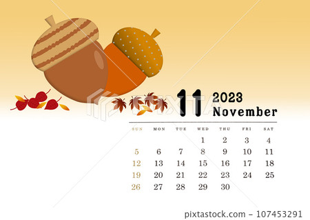 十一月日曆 107453291