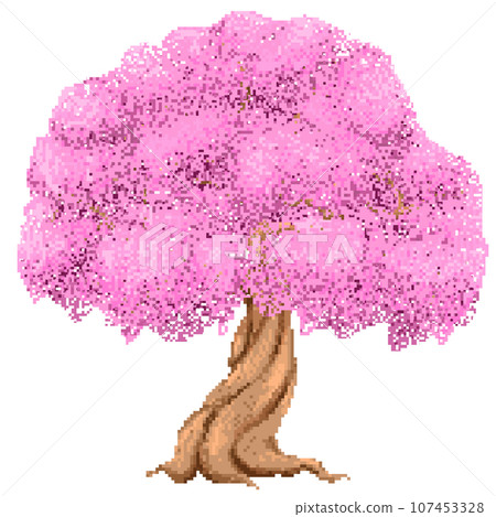 Cherry blossom tree Sakura tree in pixel 107453328