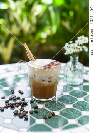 Vietnamese salted coffee with salty cheese cream (ca phe muoi) Vietnamese salted coffee with salty cheese cream (ca phe muoi) 107453545