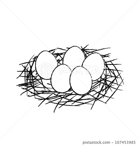Egg illustration monochrome Egg illustration monochrome 107453985