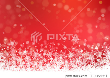 Christmas red watercolor background illustration with falling snowflakes Christmas red watercolor background illustration with falling snowflakes 107454951