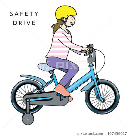 child girl riding a bicycle 107456017