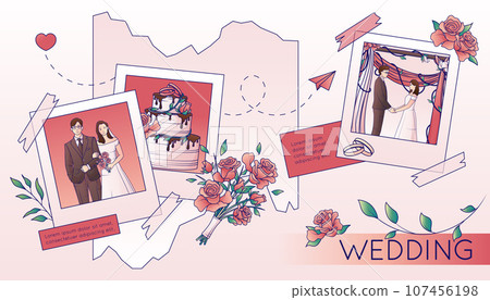 Wedding Memories Flat Composition Wedding Memories Flat Composition 107456198