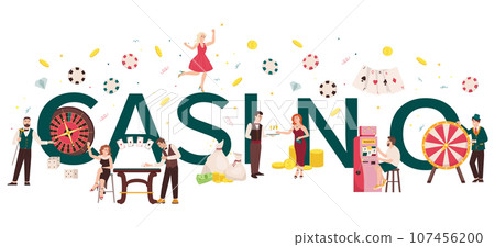 Casino Flat Text 107456200