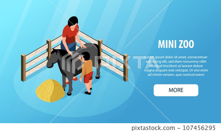 Mini Zoo Isometric Banner 107456295