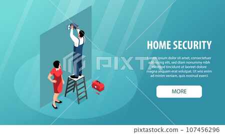 Installing CCTV Camera Banner 107456296