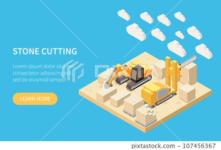 Stone Quarry Isometric Concept 107456367