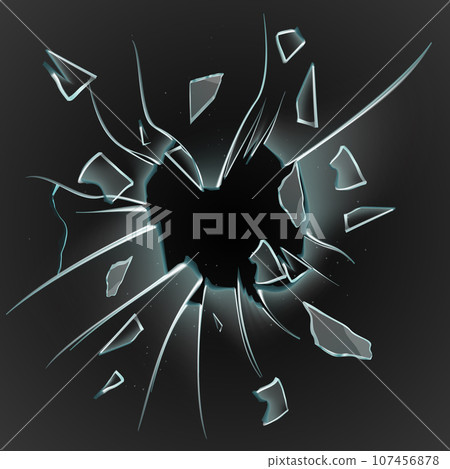 Glass Hole Shards Composition 107456878