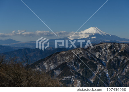 Mt. Fuji seen from the summit of Oyama Mt. Fuji seen from the summit of Oyama 107456968