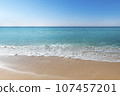 White sand beach and blue sea 107457201