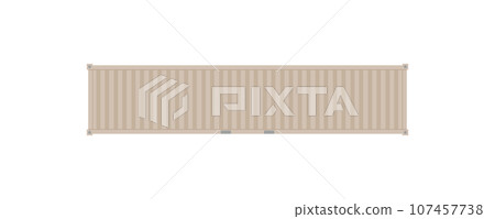 Vector illustration of the side of a 40-foot sea container/dry container 107457738