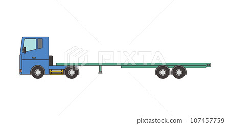 運輸海運貨櫃的卡車和半拖車的向量圖 運輸海運貨櫃的卡車和半拖車的向量圖 107457759