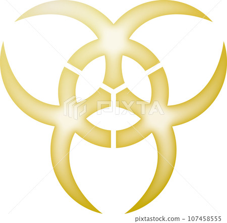 Family crest three large characters [gold] 107458555