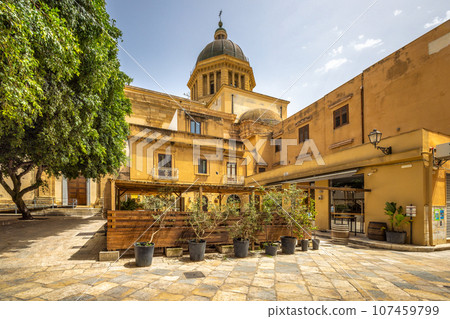 Marsala, street at centre of town in southwestern of Sicily. Marsala, street at centre of town in southwestern of Sicily. 107459799