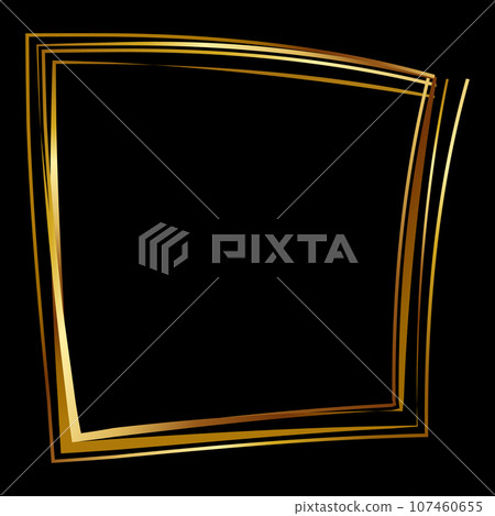 Rectangular Metallic Frame Luxury rectangular metal frame gold - Stock Illustration [107460655 ...