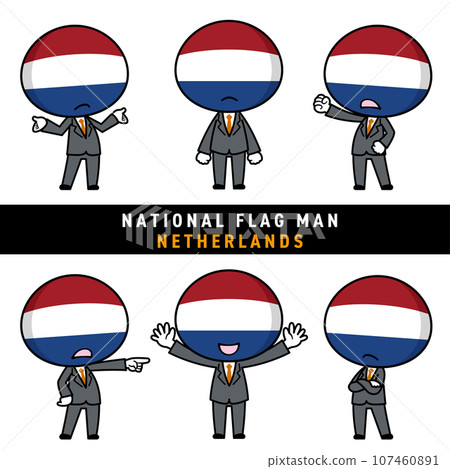 A character set that personifies the flag of... - Stock Illustration ...