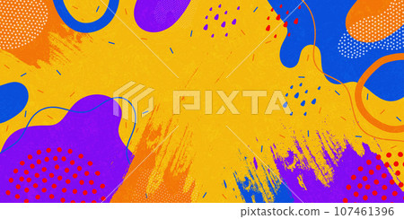 Bright background. Abstract shapes, bright colors. Minimalist pattern background. Bright background. Abstract shapes, bright colors. Minimalist pattern background. 107461396