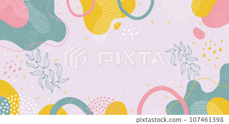 Bright background. Abstract shapes, bright colors. Minimalist pattern background. 107461398