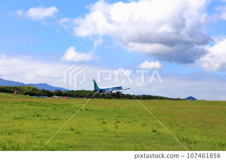 [Kagawa Prefecture] Passenger planes and jet planes taking off and landing (Takamatsu Airport) 107461856