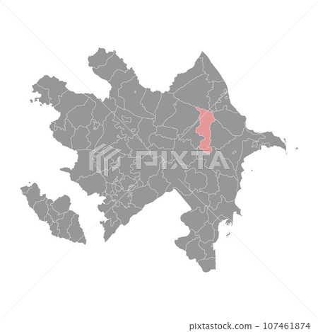 Shamakhi district map, administrative division of Azerbaijan. Shamakhi district map, administrative division of Azerbaijan. 107461874
