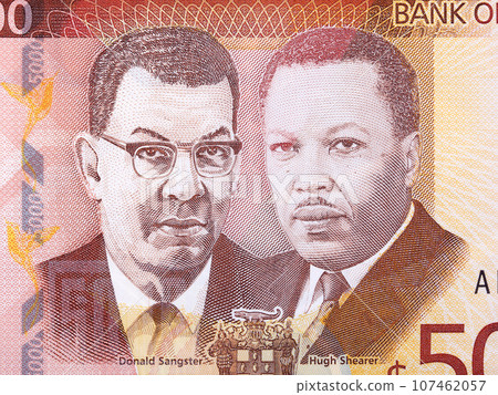 Donald Sangster and Hugh Shearer a portrait from Jamaican money Donald Sangster and Hugh Shearer a portrait from Jamaican money 107462057