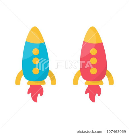 rocket space stars fly children element vector rocket space stars fly children element vector 107462069