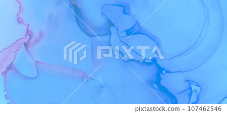 Creative Ink Stains Texture. Blue Pastel Fluid Creative Ink Stains Texture. Blue Pastel Fluid 107462546