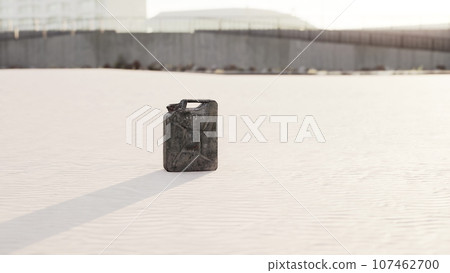 old rusted fuel can on the beach 107462700