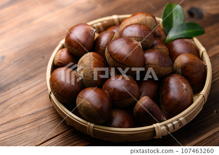 Autumn taste Chestnut Chestnut Chestnut Raw chestnut (old board background) Nut Igaguri Chestnut fruit Autumn taste Chestnut Chestnut Chestnut Raw chestnut (old board background) Nut Igaguri Chestnut fruit 107463260