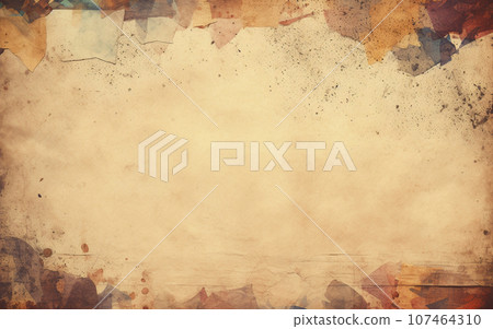 Old map style texture Vintage paper Generative AI 107464310
