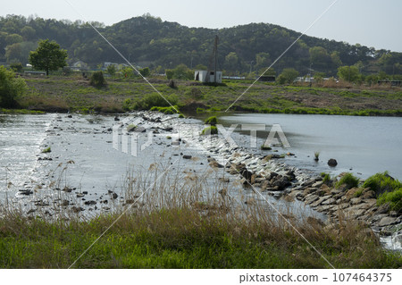 Bicycle path along Yeongsangang River Bicycle path along Yeongsangang River 107464375