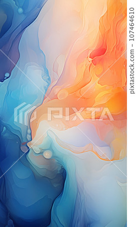 Hand drawn beautiful ink abstract texture background material 107464610
