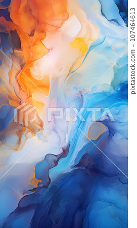 手绘唯美的水墨抽象纹理背景素材 107464613