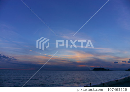 秋季湘南夕陽自然風光 秋季湘南夕陽自然風光 107465326