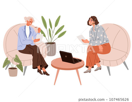 People office work. Vector illustration. Office workers prioritize their tasks based on importance and urgency in office work A worker employee takes initiative and demonstrates leadership skills 107465626