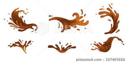 Water and juice splash liquide. Vector Illustration. Fresh juice splashed, visual feast of refreshing drink A coffee wave shape, reflection of seas timeless ebb and flow A drop shape, basic unit in Water and juice splash liquide. Vector Illustration. Fresh juice splashed, visual feast of refreshing drink A coffee wave shape, reflection of seas timeless ebb and flow A drop shape, basic unit in 107465688