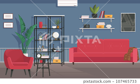 Home office interior. Vector illustration. Designer architect workplace office interior Online career Workspace Home office interior Stylish home or studio workplace of student Coworking space Home office interior. Vector illustration. Designer architect workplace office interior Online career Workspace Home office interior Stylish home or studio workplace of student Coworking space 107465733