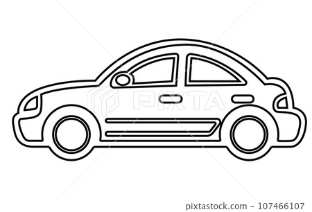 Vehicle Car Outline. Vehicle car Outline vector illustration. Vehicle Car Outline. Vehicle car Outline vector illustration. 107466107